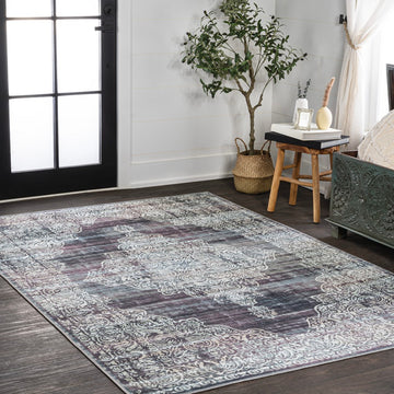 Regis Bohemian Medallion Washable Area Rug